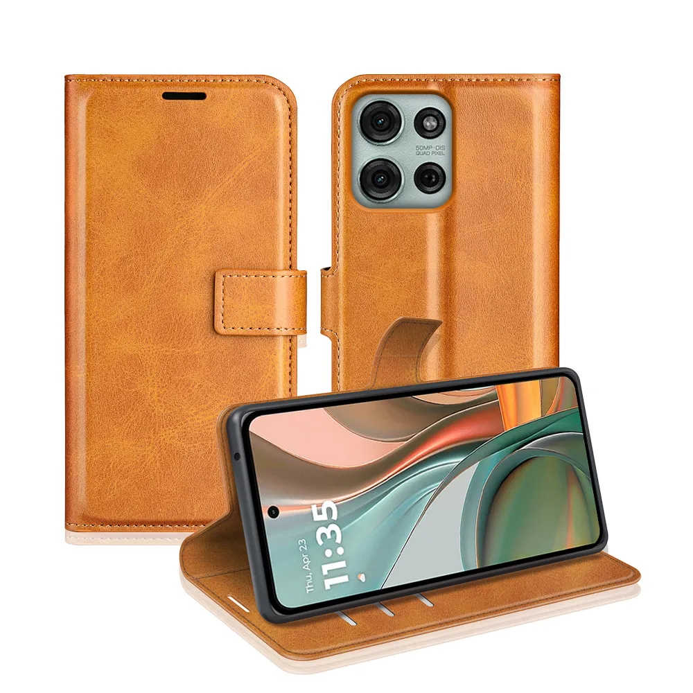 Motorola Moto G75 5G Drop-proof Magnetic Clasp Wallet Stand Case Well-protected PU Leather+TPU Interior Flip Cover