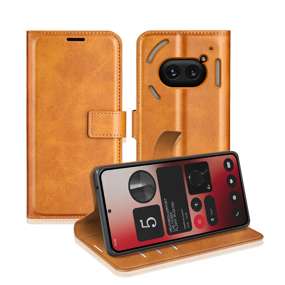 Nothing Phone 2A Drop-proof Magnetic Clasp Wallet Stand Case Well-protected PU Leather+TPU Interior Flip Cover