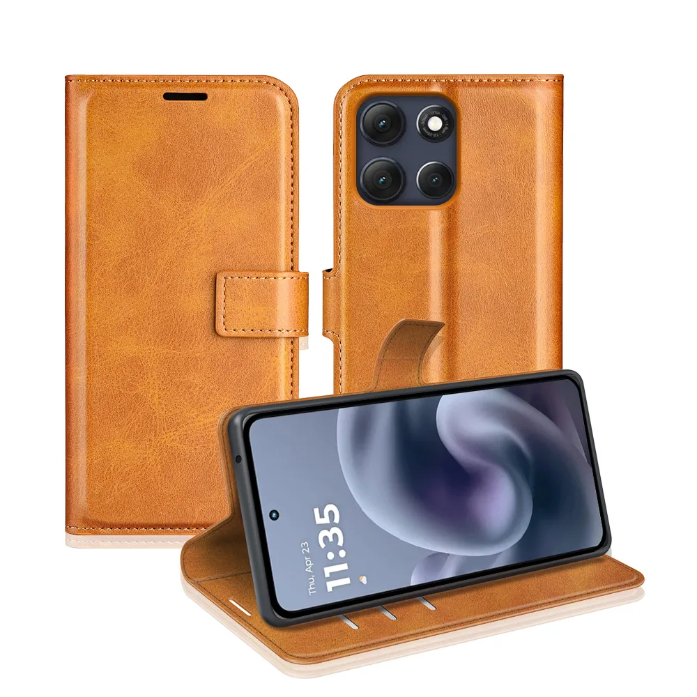 Motorola Moto G86 Power Drop-proof Magnetic Clasp Wallet Stand Case Well-protected PU Leather+TPU Interior Flip Cover