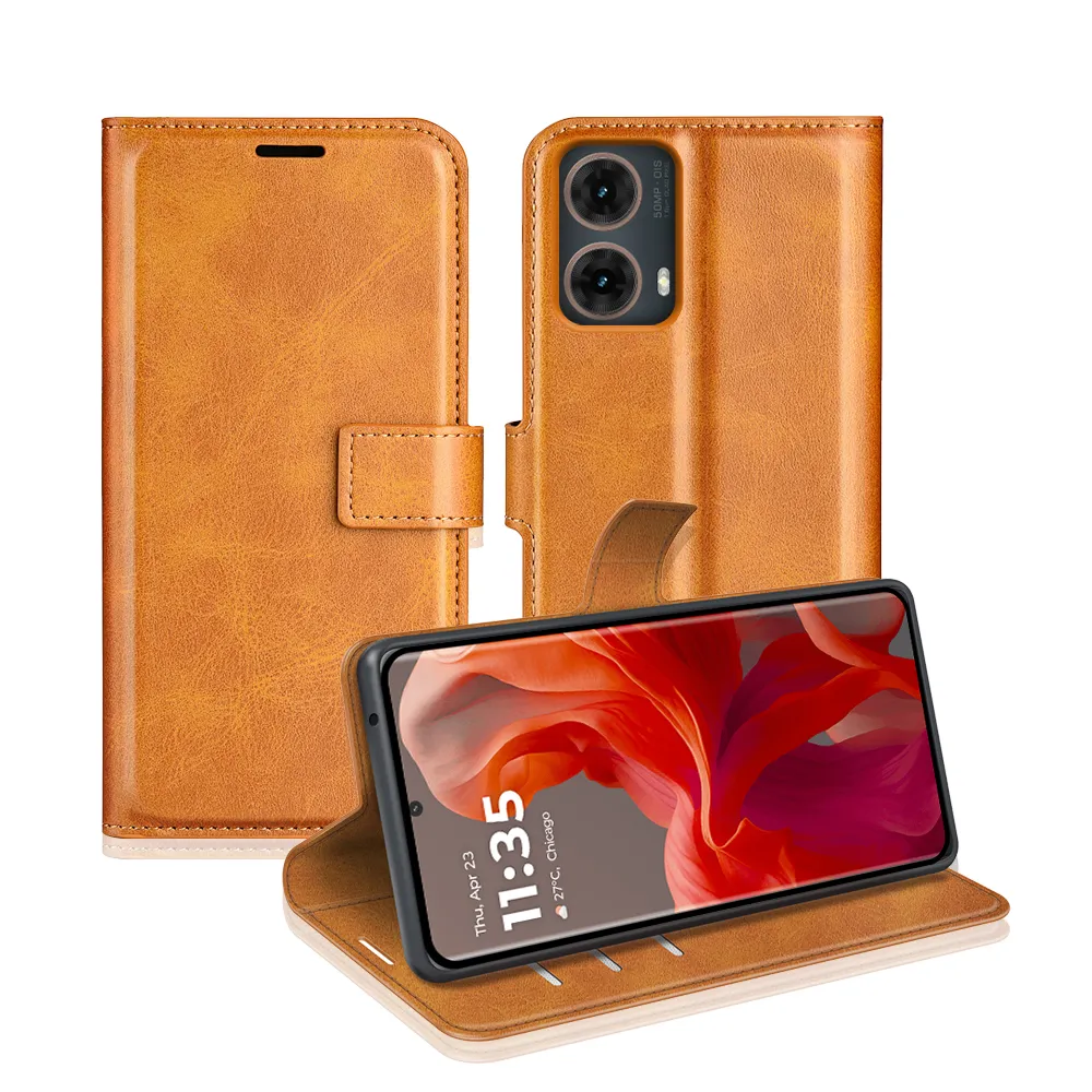 Motorola Moto G85 5G Drop-proof Magnetic Clasp Wallet Stand Case Well-protected PU Leather+TPU Interior Flip Cover