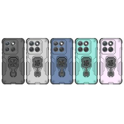 For Motorola Edge 70 Pro Case Rotatable Ring Kickstand PC + TPU Shockproof Phone Cover