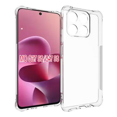 Motorola G37/G47 Anti-Fingerprint Non-Slip Waterproof Four Corners Shockproof Transparent Soft TPU Back Cover Protective Case