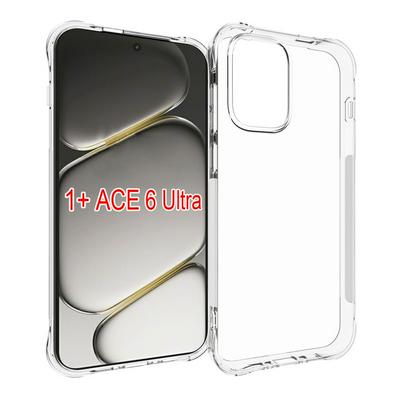 OnePlus ACE 6 Ultra Anti-Fingerprint Non-Slip Waterproof Four Corners Shockproof Transparent Soft TPU Back Cover Protective Case