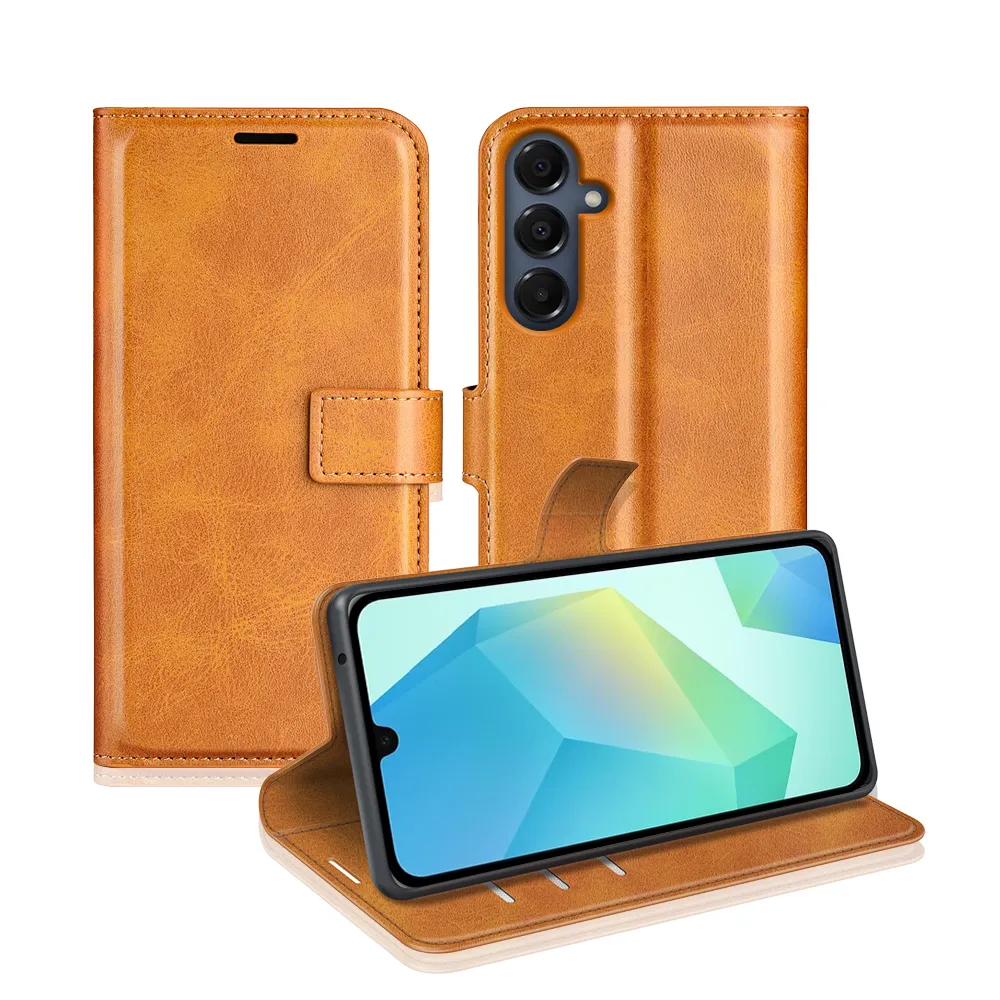 Samsung Galaxy A17 5G Drop-proof Magnetic Clasp Wallet Stand Case Well-protected PU Leather+TPU Interior Flip Cover