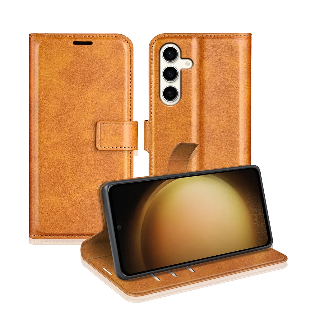 Samsung Galaxy S24 Plus Drop-proof Magnetic Clasp Wallet Stand Case Well-protected PU Leather+TPU Interior Flip Cover