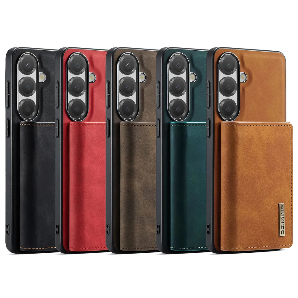 DG.MING M1 Series Drop-proof Kickstand Design Cover with Detachable Magnetic Wallet for Samsung Galaxy S26 Plus
