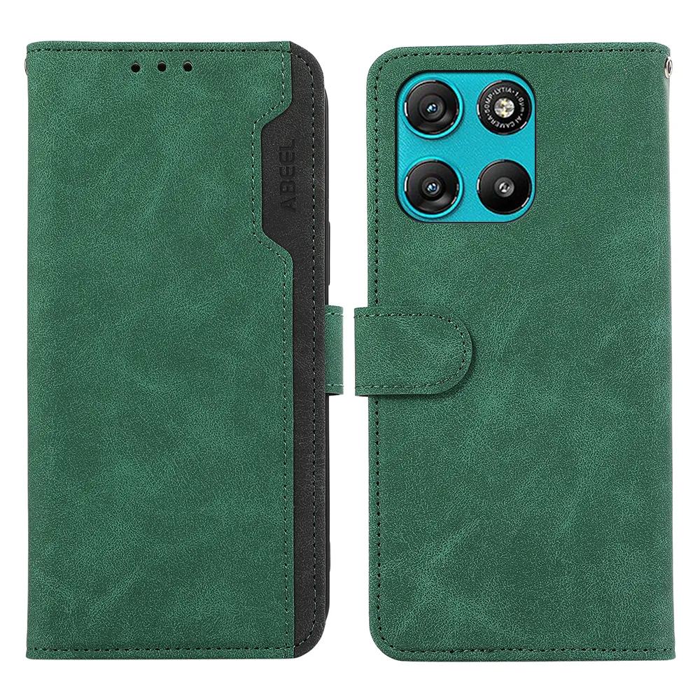 ABEEL For Motorola Moto G67 Power Magnetic Phone Case Color Matching Wallet Cover 