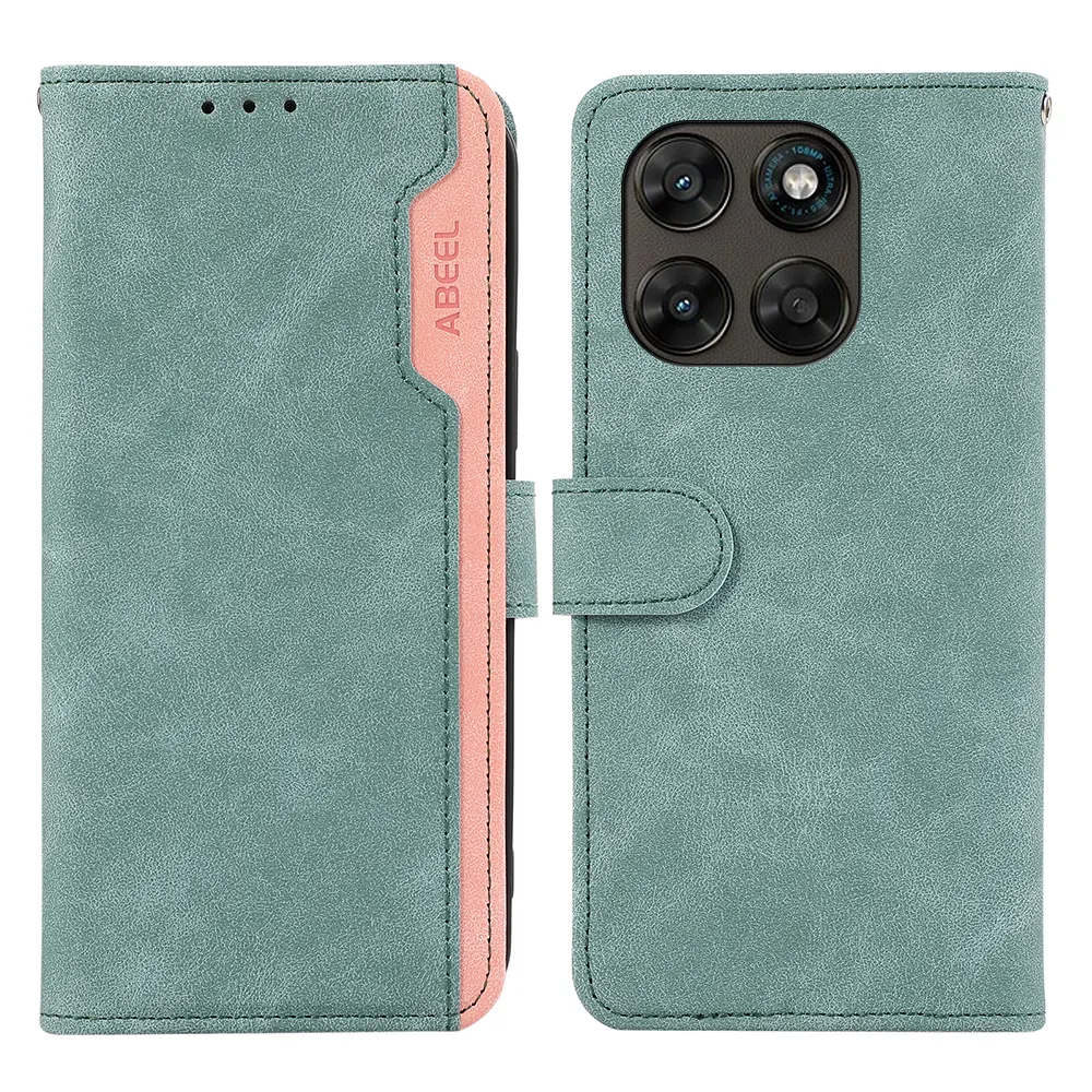 ABEEL For Motorola Moto G77 5G/Moto G67 5G Magnetic Phone Case Color Matching Wallet Cover 