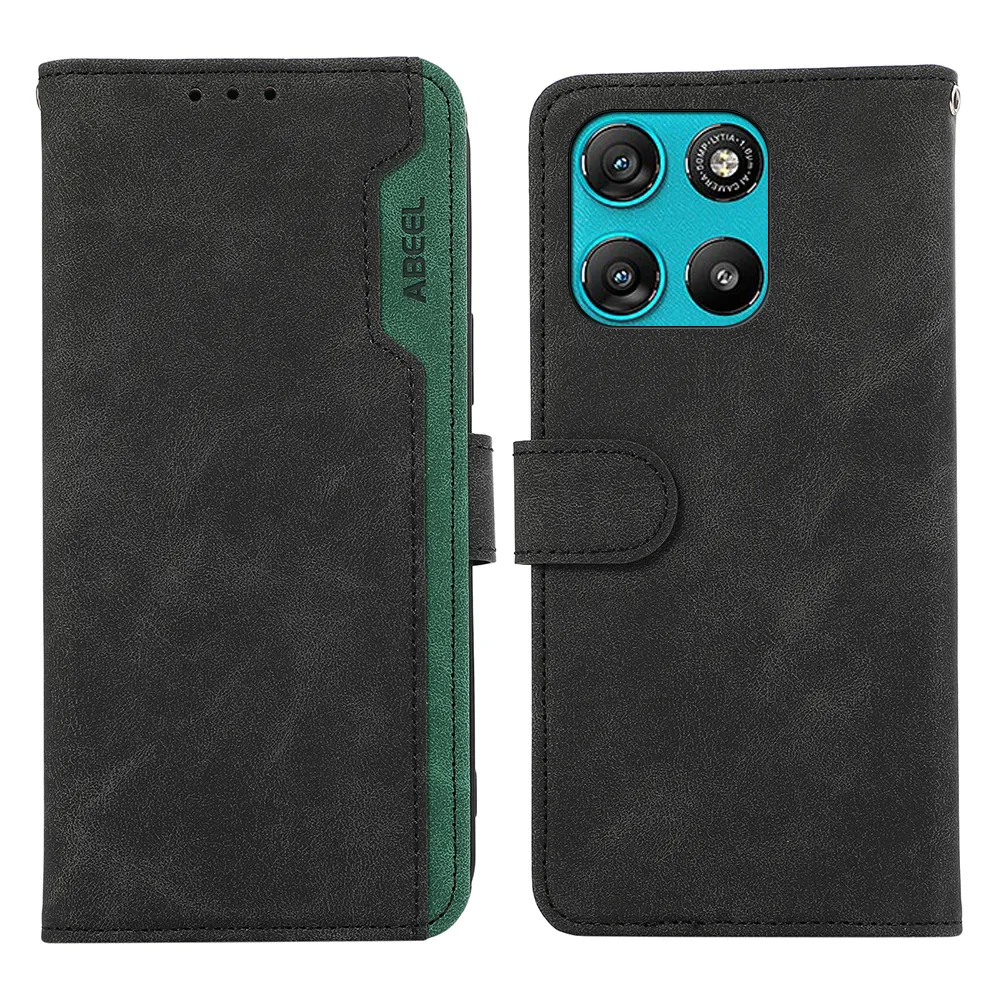 ABEEL For Motorola Moto G57 Power Magnetic Phone Case Color Matching Wallet Cover 