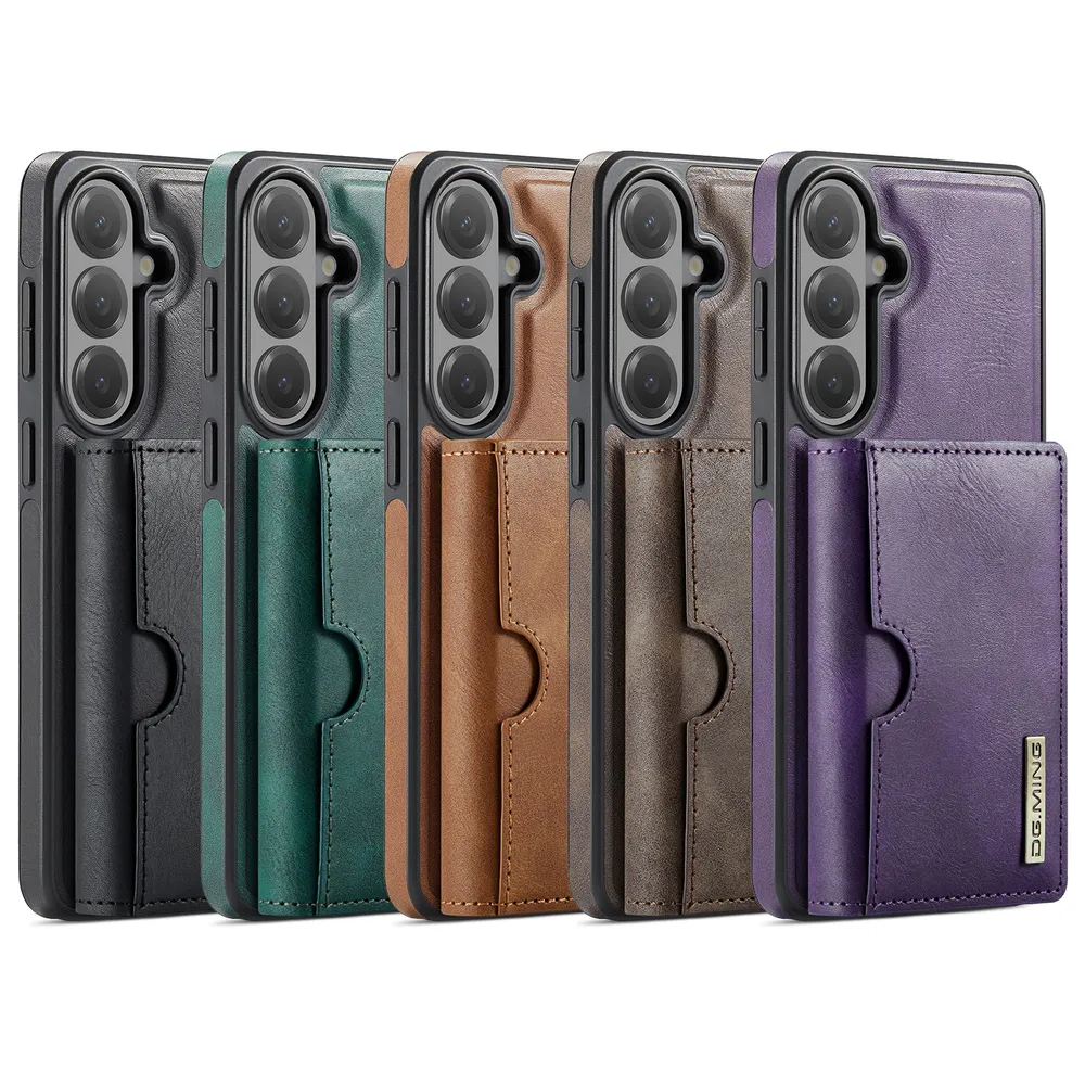 DG.MING M6 Series For Samsung Galaxy S26 Case Magnetic Wallet PU + PC + TPU Phone Cover