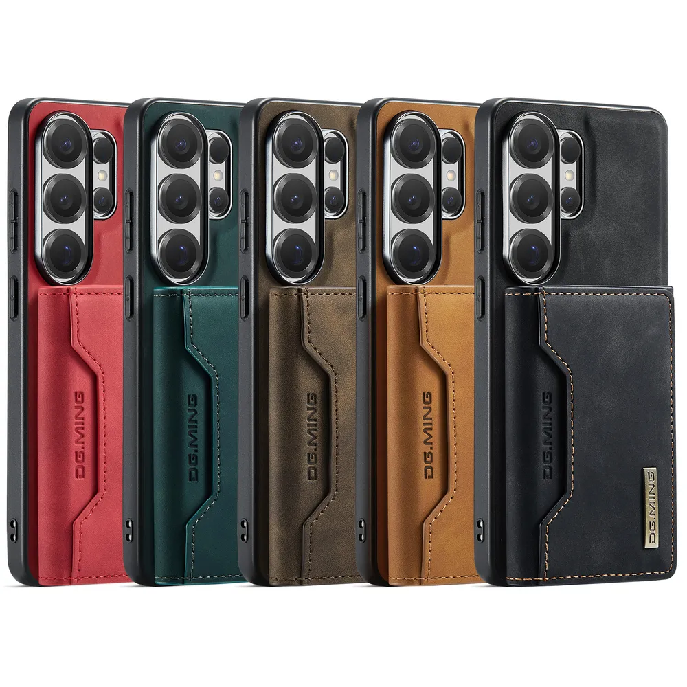 DG.MING M2 Series Detachable 2-in-1 Wallet Kickstand Design Leather Coated Hybrid Case for Samsung Galaxy S26 Ultra