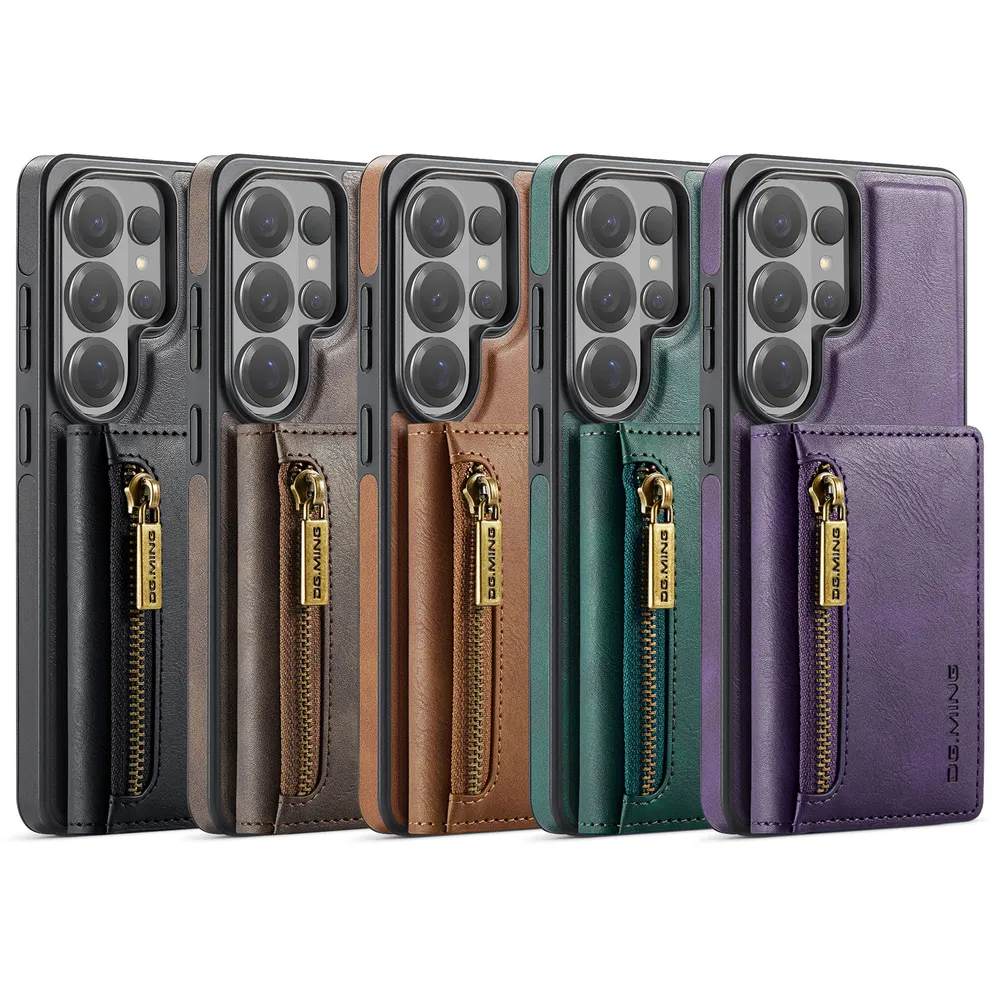 DG.MING M5 Series For Samsung Galaxy S26 Ultra Case Detachable Magnetic Leather Phone Protector with Card Slots