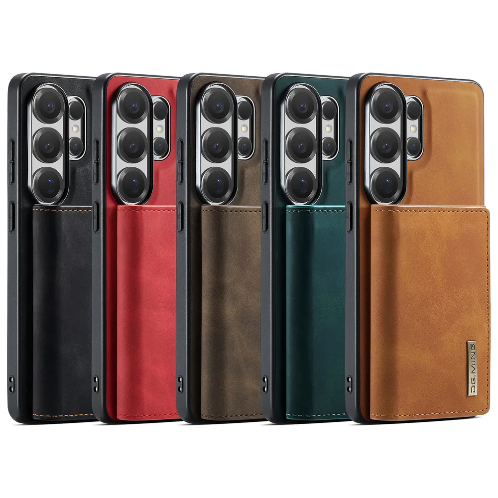DG.MING M1 Series Drop-proof Kickstand Design Cover with Detachable Magnetic Wallet for Samsung Galaxy S26 Ultra