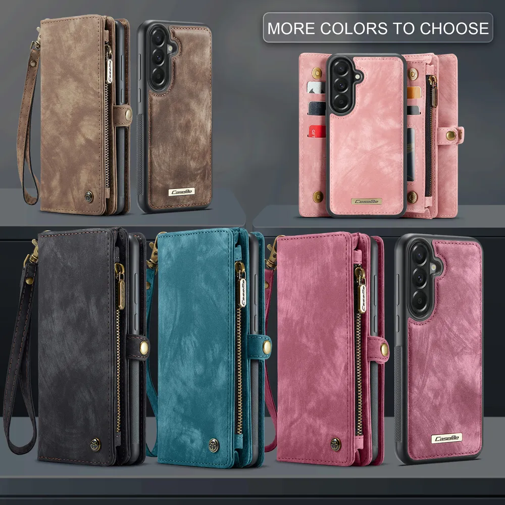 CASEME 008 Series Detachable 2-in-1 Wallet Split Leather Mobile Casing for Samsung Galaxy A37